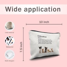 Nogrit Chihuahua Makeup Bag, Chihuahua Gifts for Women, chihuahua accessories Small Cosmetic Makeup Bag for Purse Nogrit Chihuahua Makeup Bag, Chihuahua Gifts for Women, chihuahua accessories Small Cosmetic Makeup Bag for Purse