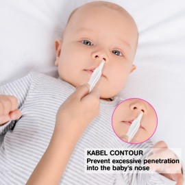 Kinggrand Kitchen Baby Nose and Ear Cleaner Tool 3 in 1 Nose Cleaning Tweezers Baby Boogie Nose Picker Dual Earwax and Snot Removal Safe & Easy Infant Booger Picker for Sticky & Dried Boogers (Blue)