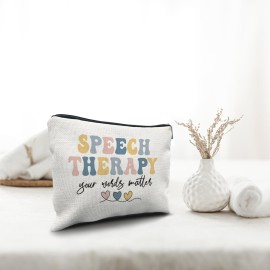 Nogrit Speech Therapy Gifts Makeup Bag,SLP Speech Pathologist Gifts, Speech Therapist Gift SLP Gifts for Speech Language Pathologist Small Cosmetic Makeup Bag for Purse Nogrit Speech Therapy Gifts Makeup Bag,SLP Speech Pathologist Gifts, Speech Therapist Gift SLP Gifts for Speech Language Pathologist Small Cosmetic Makeup Bag for Purse