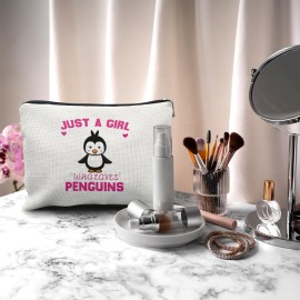 Nogrit Penguin Makeup Bag, Penguin Gifts for Women Girls, Cute Penguin Gifts, Just a Girl Who Loves Penguins Small Makeup Cosmetic Bag for Purse Nogrit Penguin Makeup Bag, Penguin Gifts for Women Girls, Cute Penguin Gifts, Just a Girl Who Loves Penguins Small Makeup Cosmetic Bag for Purse