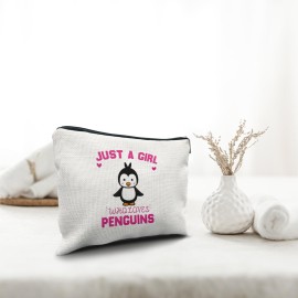 Nogrit Penguin Makeup Bag, Penguin Gifts for Women Girls, Cute Penguin Gifts, Just a Girl Who Loves Penguins Small Makeup Cosmetic Bag for Purse Nogrit Penguin Makeup Bag, Penguin Gifts for Women Girls, Cute Penguin Gifts, Just a Girl Who Loves Penguins Small Makeup Cosmetic Bag for Purse