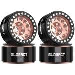 EPINON RC 1.9inch Beadlock Wheels - Offset -10.5mm Aluminum Wheel Rim Hub for 1/10 RC Crawler Car Axial SCX10 UTB10 TRX4 TRX6 Redcat Gen7 Gen8 VS4-10 Upgrade Accessories (4Pcs Bronze)
