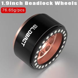 EPINON RC 1.9inch Beadlock Wheels - Offset -10.5mm Aluminum Wheel Rim Hub for 1/10 RC Crawler Car Axial SCX10 UTB10 TRX4 TRX6 Redcat Gen7 Gen8 VS4-10 Upgrade Accessories (4Pcs Bronze)