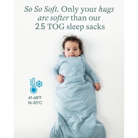 PurComfy Quilted Supersoft Sleep Sack, 2.5 TOG Premium Bamboo Viscose Warm Baby Sleeping Bag, 2-Way Zipper 6-15 Months (Sage)