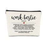 BARPERY Coworker Gifts for Women Work Bestie Gift Definition Small Makeup Bag,Friendship Retirement Gifts Cosmetic Bag,Farewell Goodbye Gifts for Coworkers,Thank You Christmas Birthday Gift