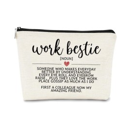 BARPERY Coworker Gifts for Women Work Bestie Gift Definition Small Makeup Bag,Friendship Retirement Gifts Cosmetic Bag,Farewell Goodbye Gifts for Coworkers,Thank You Christmas Birthday Gift