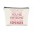 BARPERY Inspirational Gifts for Women, You\'re Awesome Small Makeup Bag, Positiove Makeup Bag Organizer, Birthday Christmas Cosmetic Bag Gifts for Friends Sister Wife Teacher