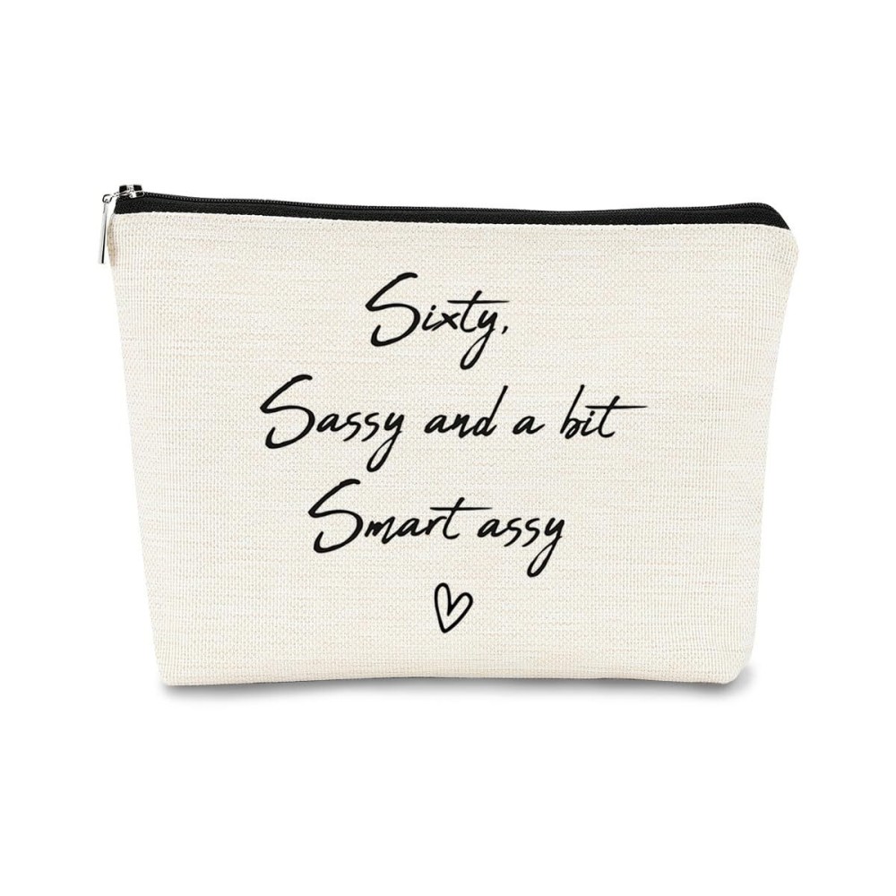 BARPERY 60th Birthday Gifts for Women Small Makeup Bag, Mom Gifts from Children Cosmetic Bag, 60th Birthday Gifts Makeup Bag Organizer,60 Year Old Gifts for Mom Grandma Aunt BARPERY 60th Birthday Gifts for Women Small Makeup Bag, Mom Gifts from Children Cosmetic Bag, 60th Birthday Gifts Makeup Bag Organizer,60 Year Old Gifts for Mom Grandma Aunt