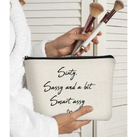 BARPERY 60th Birthday Gifts for Women Small Makeup Bag, Mom Gifts from Children Cosmetic Bag, 60th Birthday Gifts Makeup Bag Organizer,60 Year Old Gifts for Mom Grandma Aunt BARPERY 60th Birthday Gifts for Women Small Makeup Bag, Mom Gifts from Children Cosmetic Bag, 60th Birthday Gifts Makeup Bag Organizer,60 Year Old Gifts for Mom Grandma Aunt