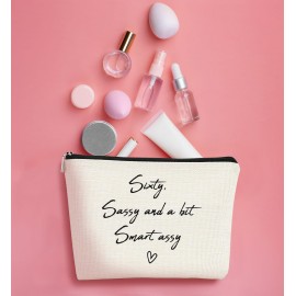 BARPERY 60th Birthday Gifts for Women Small Makeup Bag, Mom Gifts from Children Cosmetic Bag, 60th Birthday Gifts Makeup Bag Organizer,60 Year Old Gifts for Mom Grandma Aunt BARPERY 60th Birthday Gifts for Women Small Makeup Bag, Mom Gifts from Children Cosmetic Bag, 60th Birthday Gifts Makeup Bag Organizer,60 Year Old Gifts for Mom Grandma Aunt