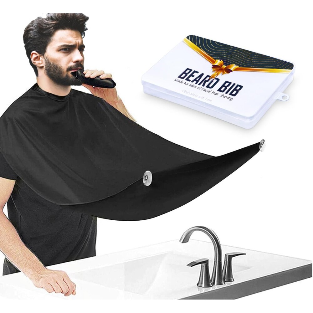 ztarraum Beard Bib Beard Apron, Beard GatherShaving and Trimming, Non-Stick Grooming Cloth with 2 Suction Cups, Best Gifts for Men,Valentine\'s Day Gift