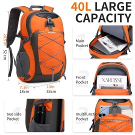 SHENHU 40L Hiking Backpack Lightweight Daypack Waterproof Travel Camping Backpack for Men Women Sport Packable