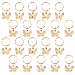 20Pcs Hair Accessories for Braids Butterfly Hair Clips Golden Dreadlock Accessories Hair Jewelry for Women Braids Butterflies Hair Cuffs Charms Rings Hair Charms for Braids Butterfly