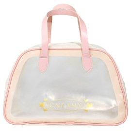 kamumanni Travel Toiletry Bag, Large Clear Makeup Bag with Handles, Translucent Dry &Wet Separation Travel Bag for Skincare Products, Toiletries (Pink, Large)
