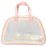 kamumanni Travel Toiletry Bag, Large Clear Makeup Bag with Handles, Translucent Dry &Wet Separation Travel Bag for Skincare Products, Toiletries (Pink, Large)
