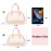 kamumanni Travel Toiletry Bag, Large Clear Makeup Bag with Handles, Translucent Dry &Wet Separation Travel Bag for Skincare Products, Toiletries (Pink, Large)