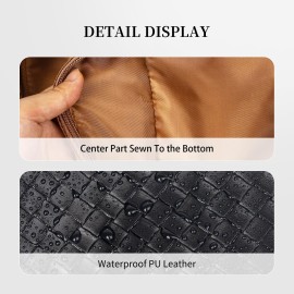 Yulaviniee Initial Makeup Bag,Large Capacity Travel Cosmetic Bag with Shoulder Strap,Portable Leather Open Flat Make Up Organizer Bag,Makeup Toiletry Bag with Handle and Compartments