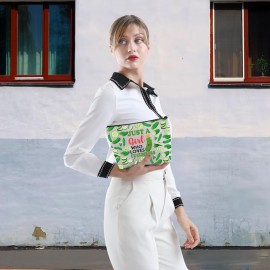XYANFA Pickle Makeup Bag Cucumber Pickle Lover Gift Pickle Vegans Themed Pickles Cosmetic Bag (Girl WHO LOVES CUCUMBERS)