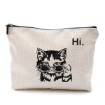 QGFM Cat Gifts for Women,Cat Makeup Bag With Zipper, Birthday Gifts Makeup Bag for Women