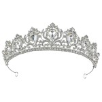 Samky Bride\'s Crystal Wedding Tiara Crown Bridal Rhinestone Headpiece Hair Accessories
