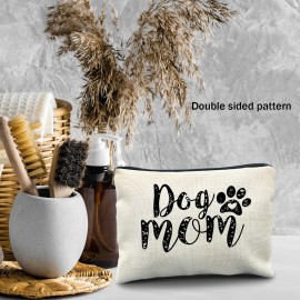 Likjad Dog Mom Gifts - Makeup Bag for Dog Lovers, Cosmetic Bag for Women