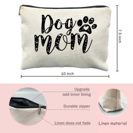 Likjad Dog Mom Gifts - Makeup Bag for Dog Lovers, Cosmetic Bag for Women
