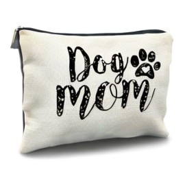 Likjad Dog Mom Gifts - Makeup Bag for Dog Lovers, Cosmetic Bag for Women