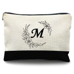 Likjad Bride Bridesmaid Cosmetic bag,personalized makeup bag,Initial Monogram Personalized makeup bag,bridesmaid gifts,personalized gifts,make up bag,monogrammed gifts for womenM