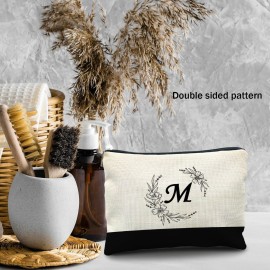 Likjad Bride Bridesmaid Cosmetic bag,personalized makeup bag,Initial Monogram Personalized makeup bag,bridesmaid gifts,personalized gifts,make up bag,monogrammed gifts for womenM