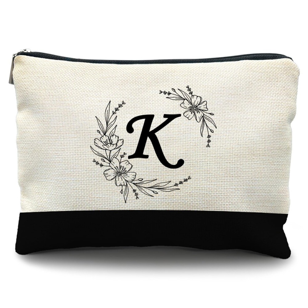 Likjad Bride Bridesmaid Cosmetic bag,personalized makeup bag,Initial Monogram Personalized makeup bag,bridesmaid gifts,personalized gifts,make up bag,monogrammed gifts for womenK