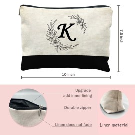 Likjad Bride Bridesmaid Cosmetic bag,personalized makeup bag,Initial Monogram Personalized makeup bag,bridesmaid gifts,personalized gifts,make up bag,monogrammed gifts for womenK