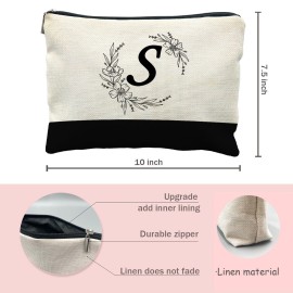 Likjad Bride Bridesmaid Cosmetic bag,personalized makeup bag,Initial Monogram Personalized makeup bag,bridesmaid gifts,personalized gifts,make up bag,monogrammed gifts for womenS