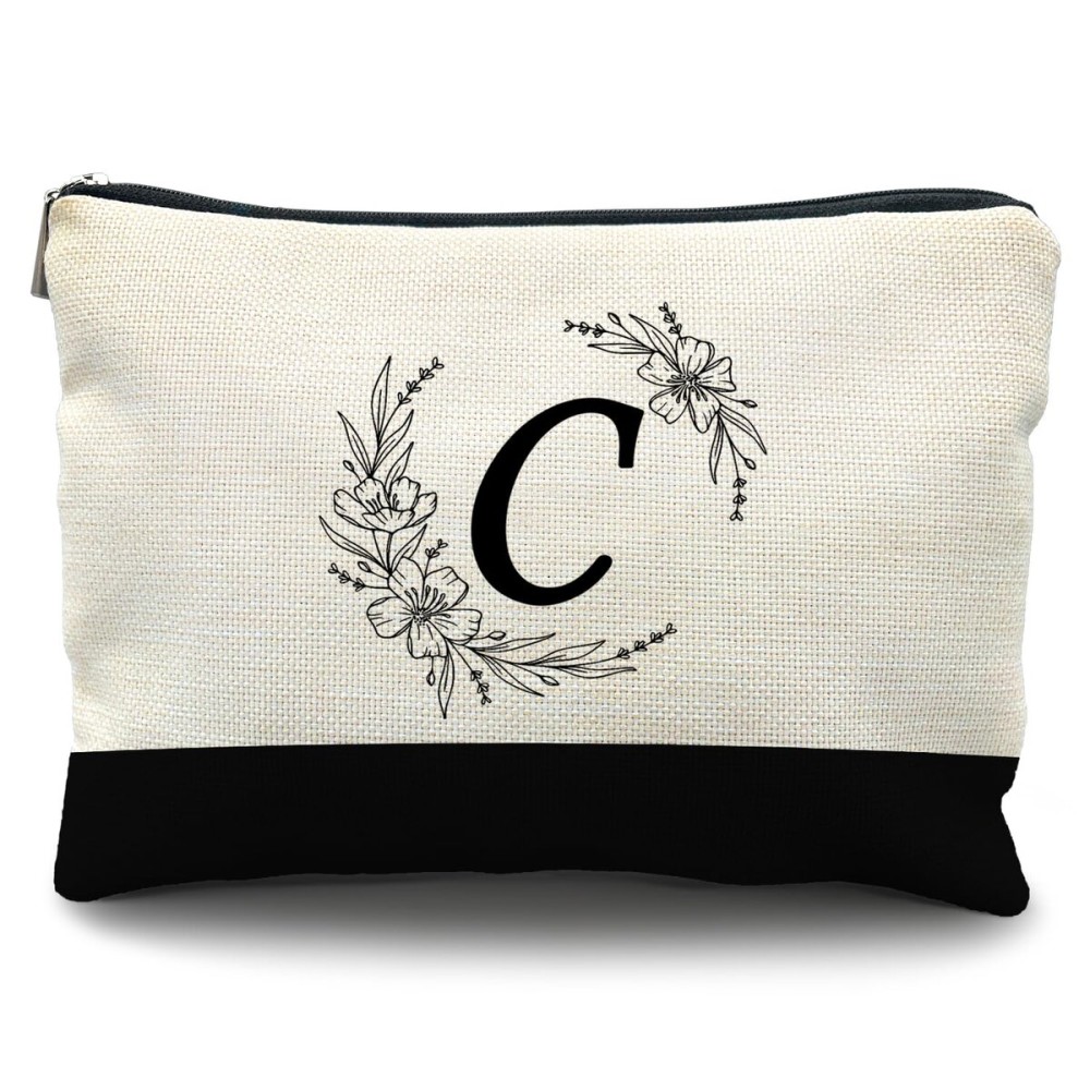 Likjad Initial Monogram Personalized makeup bag,c cosmetic bag,Bride Bridesmaid Cosmetic bag,personalized makeup bag,bridesmaid gifts,personalized gifts,make up bag,monogrammed gifts for womenC Likjad Initial Monogram Personalized makeup bag,c cosmetic bag,Bride Bridesmaid Cosmetic bag,personalized makeup bag,bridesmaid gifts,personalized gifts,make up bag,monogrammed gifts for womenC