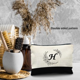 Likjad Bride Bridesmaid Cosmetic bag,personalized makeup bag,Initial Monogram Personalized makeup bag,bridesmaid gifts,personalized gifts,make up bag,monogrammed gifts for womenH