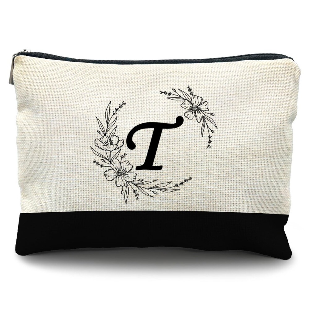 Likjad Bride Bridesmaid Cosmetic bag,personalized makeup bag,Initial Monogram Personalized makeup bag,bridesmaid gifts,personalized gifts,make up bag,monogrammed gifts for womenT Likjad Bride Bridesmaid Cosmetic bag,personalized makeup bag,Initial Monogram Personalized makeup bag,bridesmaid gifts,personalized gifts,make up bag,monogrammed gifts for womenT
