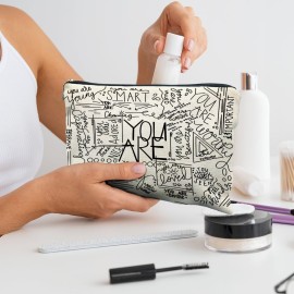 Inspirational Canvas Makeup Bag for Teen, Mental Health Gifts for Teen Girls, Inspirational Gifts for Women