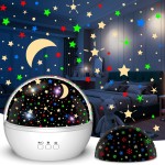 Star Projector Night Light for Kids, Baby Night Lights with Snowflake & Starry Theme, 360 Degree Rotation, 15 Mode Color Changing, Birthday Gift Toys