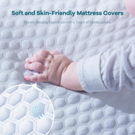 VaVaSoo Rocking Bassinet Sheet Fitted, Ultra Soft Bassinet Mattress Protector, 1 Pack