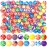 Noamus 100 Pack Colorful Small Bouncy Balls, 32mm Assorted Rubber Bounce Ball, Bulk Mixed Pattern High Bouncing Balls, Party Favors for Kids, Birthday Gift, School Prizes(1.25 in)