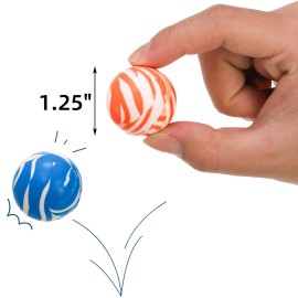 Noamus 100 Pack Colorful Small Bouncy Balls, 32mm Assorted Rubber Bounce Ball, Bulk Mixed Pattern High Bouncing Balls, Party Favors for Kids, Birthday Gift, School Prizes(1.25 in)
