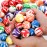 Noamus 100 Pack Colorful Small Bouncy Balls, 32mm Assorted Rubber Bounce Ball, Bulk Mixed Pattern High Bouncing Balls, Party Favors for Kids, Birthday Gift, School Prizes(1.25 in)
