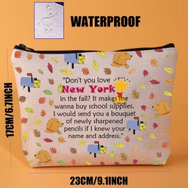 JYTAPP Mail Movie Inspired Makeup Bag Don\'t You Love New York In The Fall Cosmetic Bag Movie Fans Inspired Gift JYTAPP Mail Movie Inspired Makeup Bag Don\'t You Love New York In The Fall Cosmetic Bag Movie Fans Inspired Gift