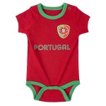IDONEKER Unisex Infant Portugal Football Baby Clothes Unique Soccer Bodysuits Onesie Short Sleeve