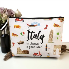 jepuyaya Paris Travel Gift Cosmetic Bag, Paris Lover Gifts Makeup Bag, Paris Travel Gift Paris City Skyline Paris Is Always A Good Idea Zipper Pouch, Gifts for Birthday Christmas Gifts6JM02