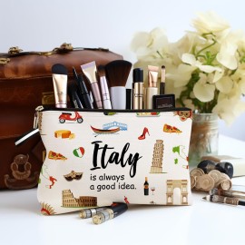 jepuyaya Paris Travel Gift Cosmetic Bag, Paris Lover Gifts Makeup Bag, Paris Travel Gift Paris City Skyline Paris Is Always A Good Idea Zipper Pouch, Gifts for Birthday Christmas Gifts6JM02