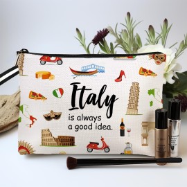 jepuyaya Paris Travel Gift Cosmetic Bag, Paris Lover Gifts Makeup Bag, Paris Travel Gift Paris City Skyline Paris Is Always A Good Idea Zipper Pouch, Gifts for Birthday Christmas Gifts6JM02