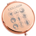 WSNANG KOTLC Inspired Gift KOTLC Book Lover Makeup Mirror Bookish Gift Folding Mirror for Reader(EXILLIUM Mirror)