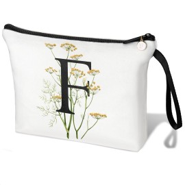 Initial Letter Bag Letter Makeup Bag for Women Initial Cosmetic Bag A-Z Personalized Makeup Bag Travel Makeup Bag,Initial Cosmetic Bag Gifts (white F) Initial Letter Bag Letter Makeup Bag for Women Initial Cosmetic Bag A-Z Personalized Makeup Bag Travel Makeup Bag,Initial Cosmetic Bag Gifts (white F)