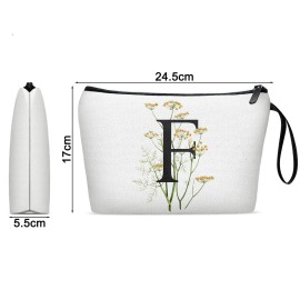 Initial Letter Bag Letter Makeup Bag for Women Initial Cosmetic Bag A-Z Personalized Makeup Bag Travel Makeup Bag,Initial Cosmetic Bag Gifts (white F) Initial Letter Bag Letter Makeup Bag for Women Initial Cosmetic Bag A-Z Personalized Makeup Bag Travel Makeup Bag,Initial Cosmetic Bag Gifts (white F)