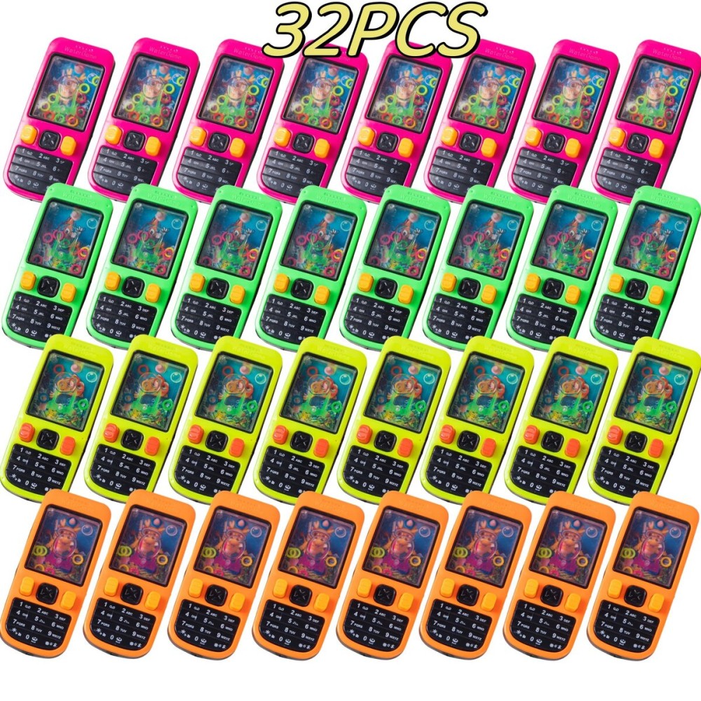 Nbguigdstr 32 Pcs Handheld Water Ring Games Party Favors, School Classroom Prizes,Treasure Box Toys,Pinata Goodie Bags Stuffers,Return Gifts for Kids Birthday Bulk